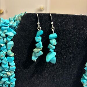 Turquoise Stone Dangle Earrings